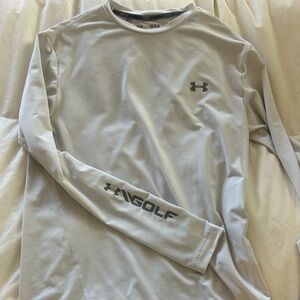 Under Armour Men's White Golf Long Sleeve Tee